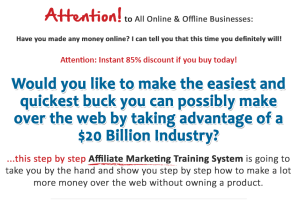 step-by-step Affiliate Marketing Training System