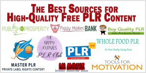 The Best Sources for High Quality Free PLR Content