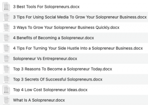 Solopreneur Success Articles